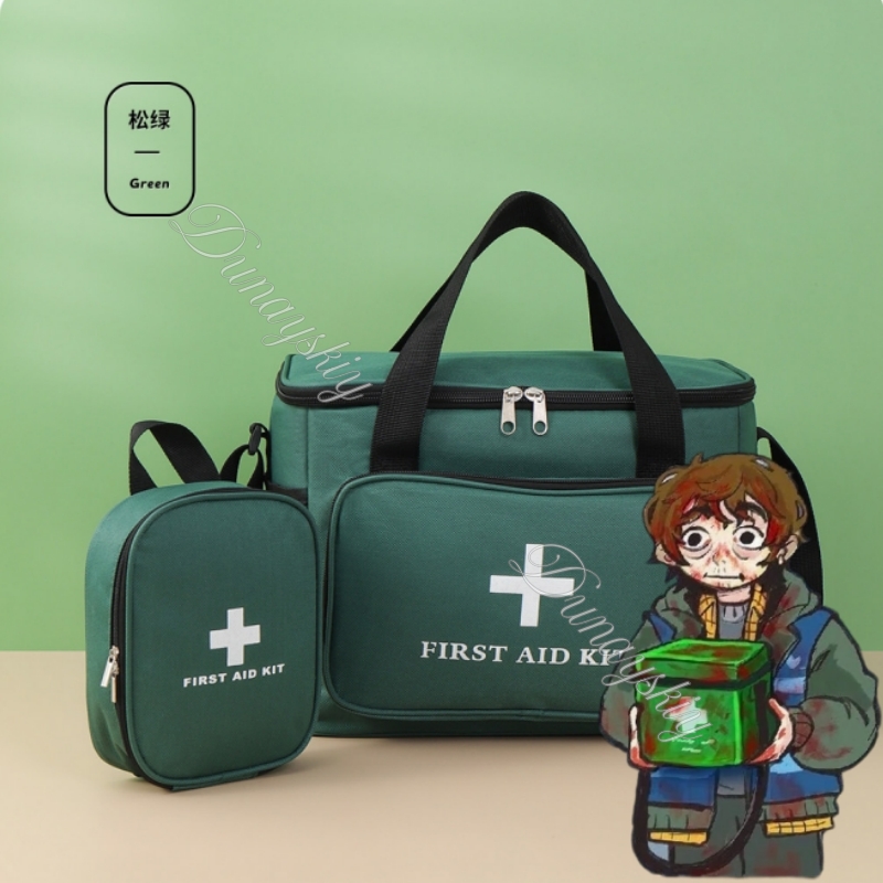 First Aid Bag Kit - กระเป๋าชุดปฐมพยาบาลสีเขียว กระเป๋าถือและสะพายข้างสไตล์ไบรอันจากภาพยนตร์ อุปกรณ์ประกอบฉากคอสเพลย์ฮาโลวีน อุปกรณ์ประกอบชุด RE Outbreak