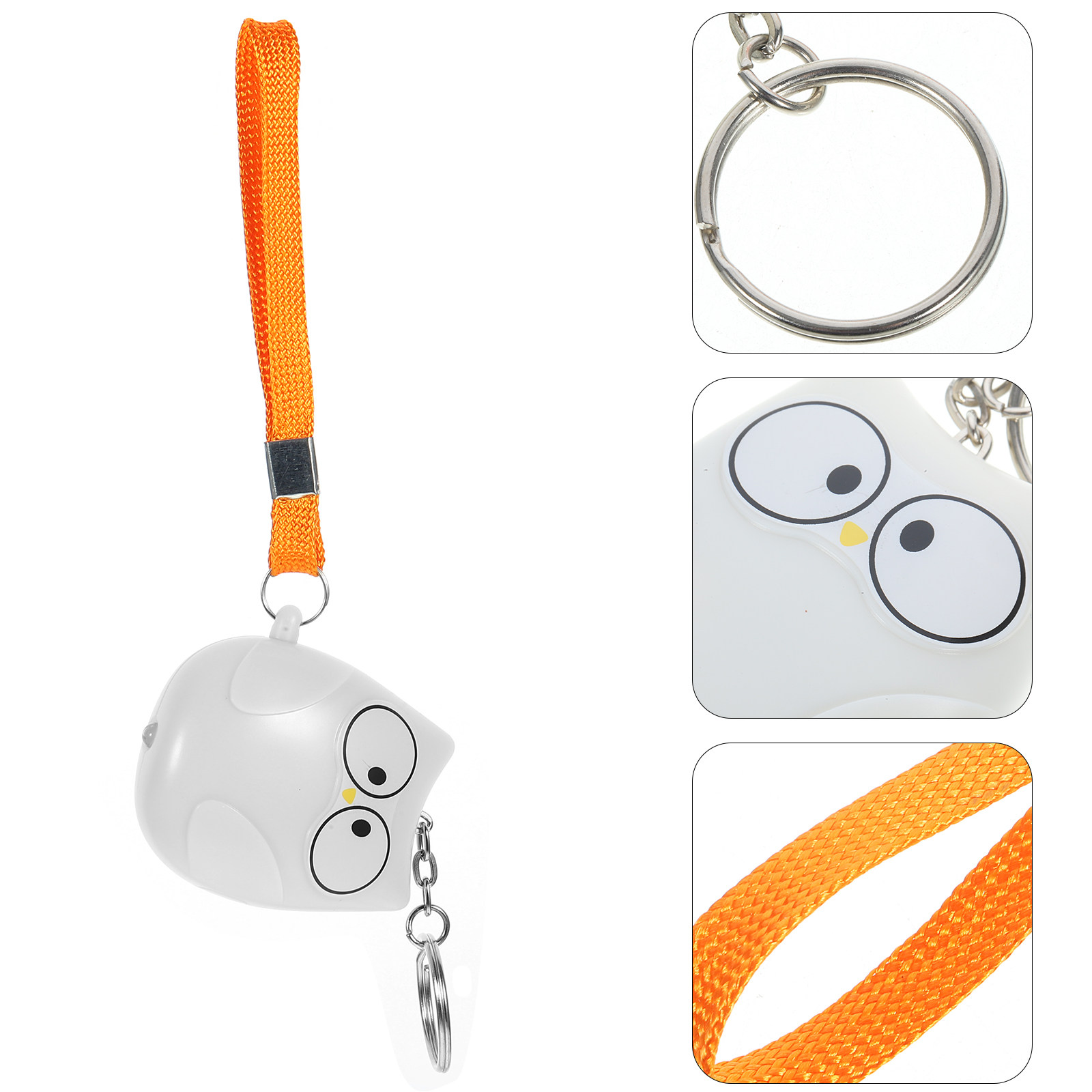 Personal Alarm Keychain - พวงกุญแจสัญญาณเตือนภัยส่วนตัวรูปนกฮูกสำหรับผู้หญิง ไซเรนเสียงดัง 130 เดซิเบล สัญญาณเตือนภัยขนาดกะทัดรัดเพื่อความปลอดภัย พกพาสะดวกในชีวิตประจำวัน