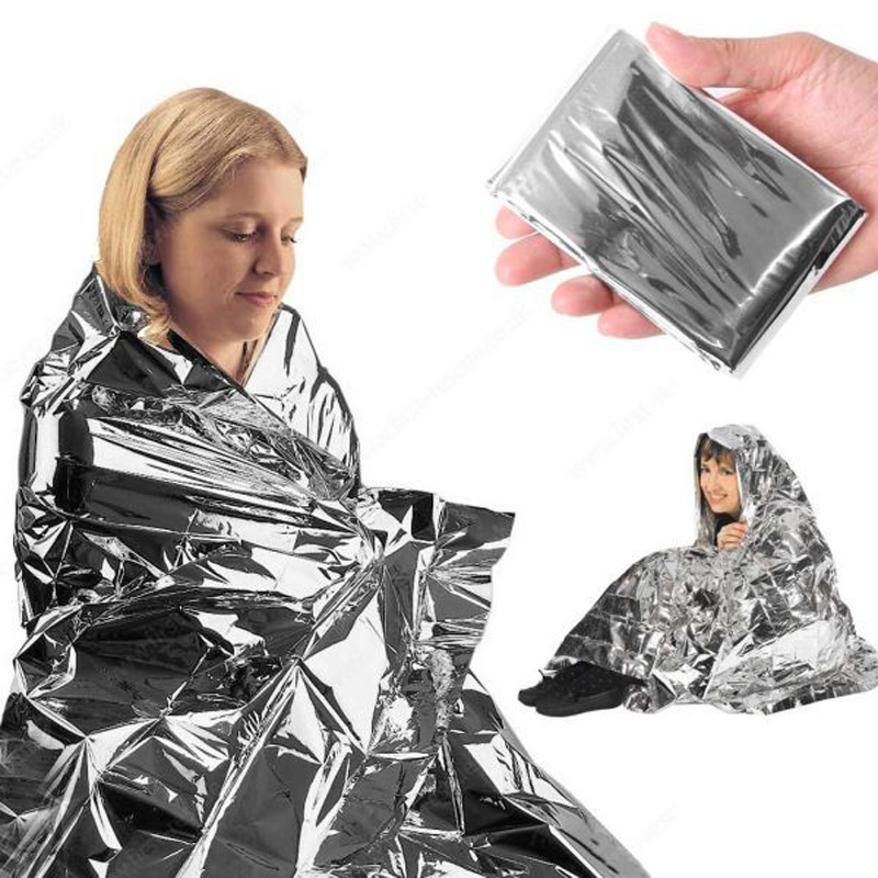 First Aid Bag Kit - ฉุกเฉินผ้าห่ม Mylar ความร้อนกลางแจ้ง Survive First Aid