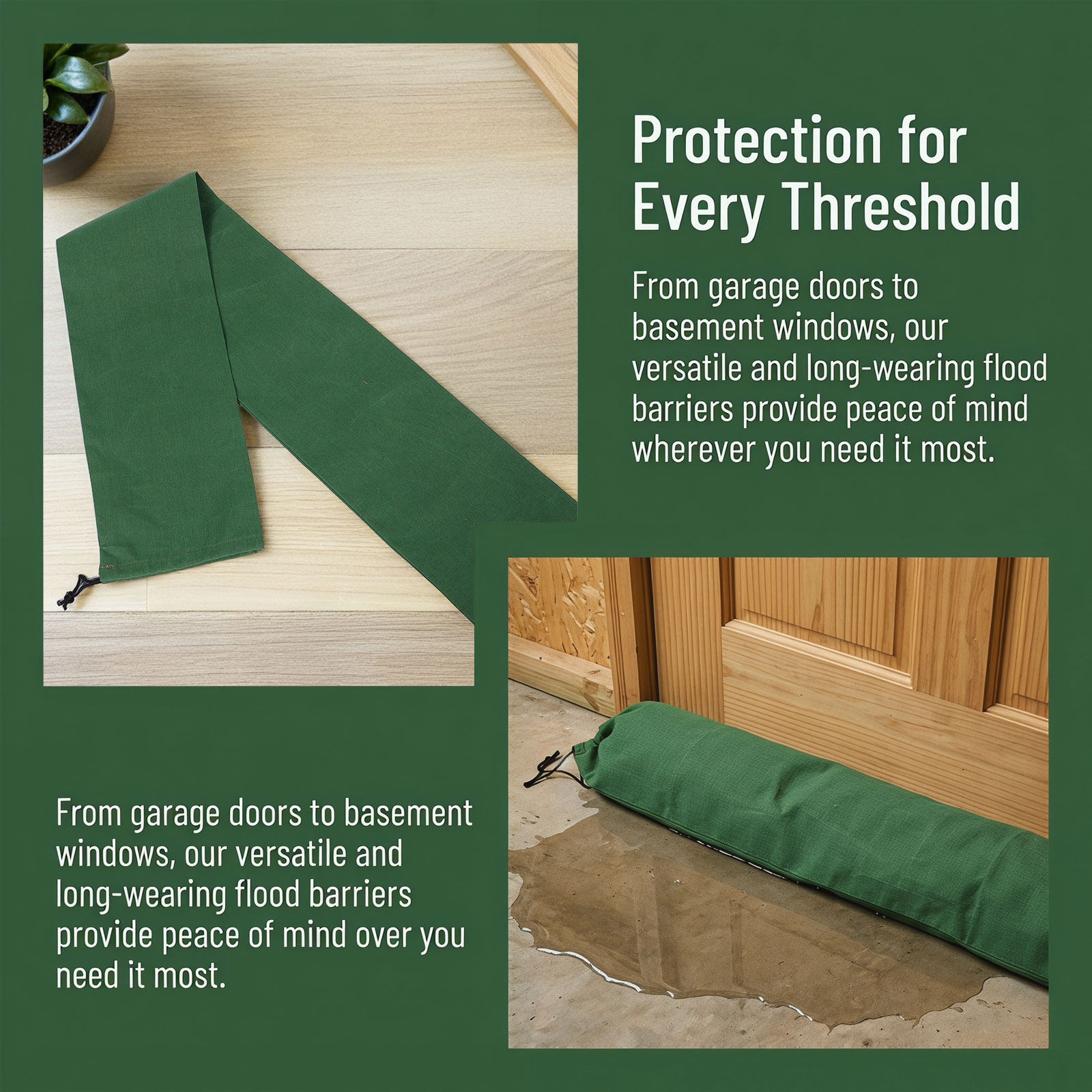 3 ชิ้น ถุงทรายกันน้ำท่วมผ้าแคน - Flood Barrier Bag บทวิจารณ์และราคา