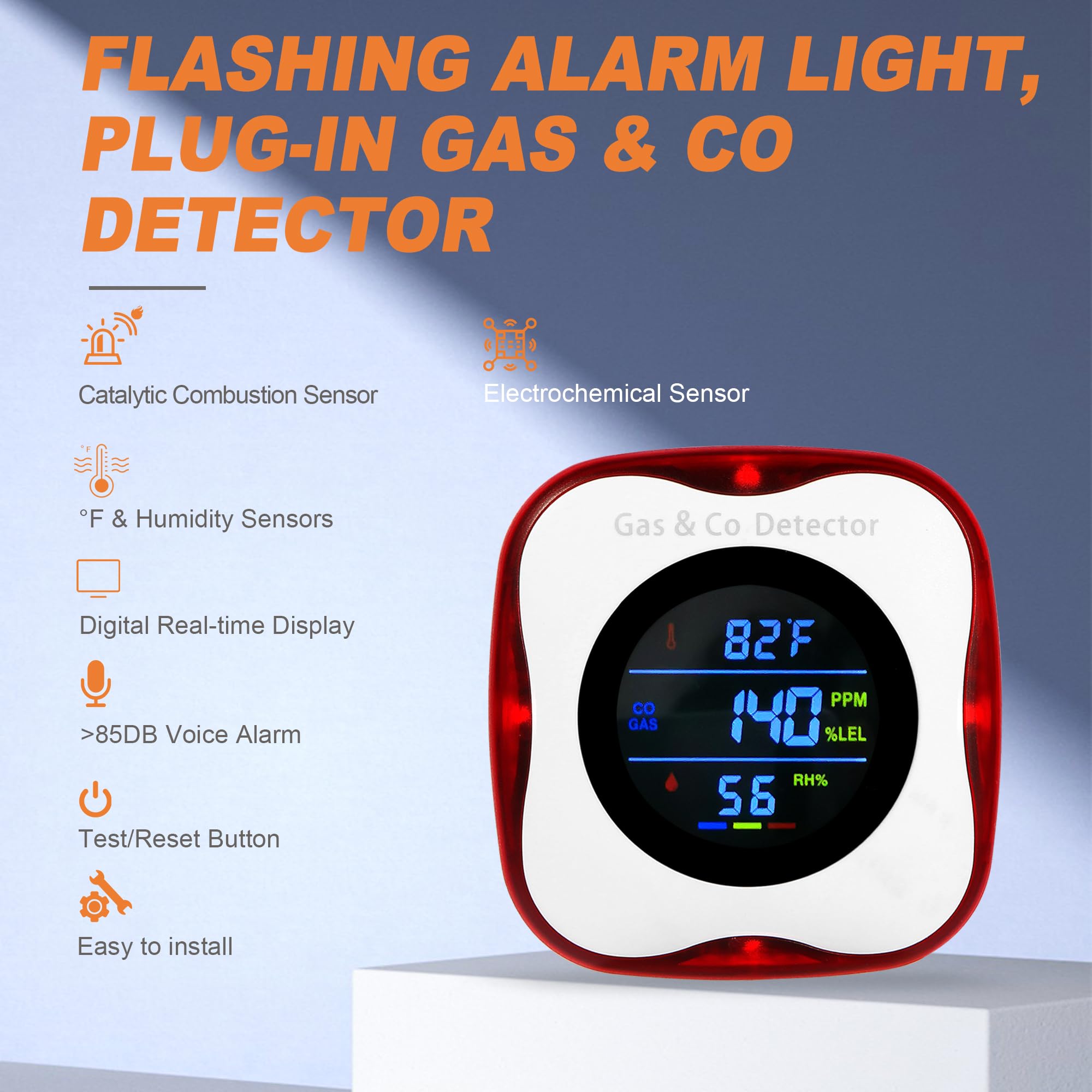 เครื่องตรวจจับก๊าซและคาร์บอนมอ - Co Detector Plug บทวิจารณ์และราคา