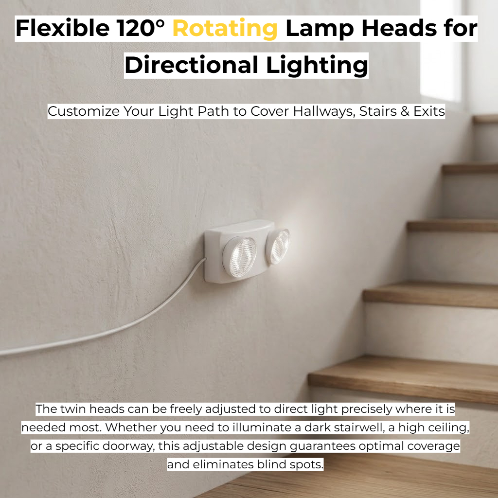 ไฟฉุกเฉิน LED แบบสองหัว ความจุ - Power Outage Light บทวิจารณ์และราคา
